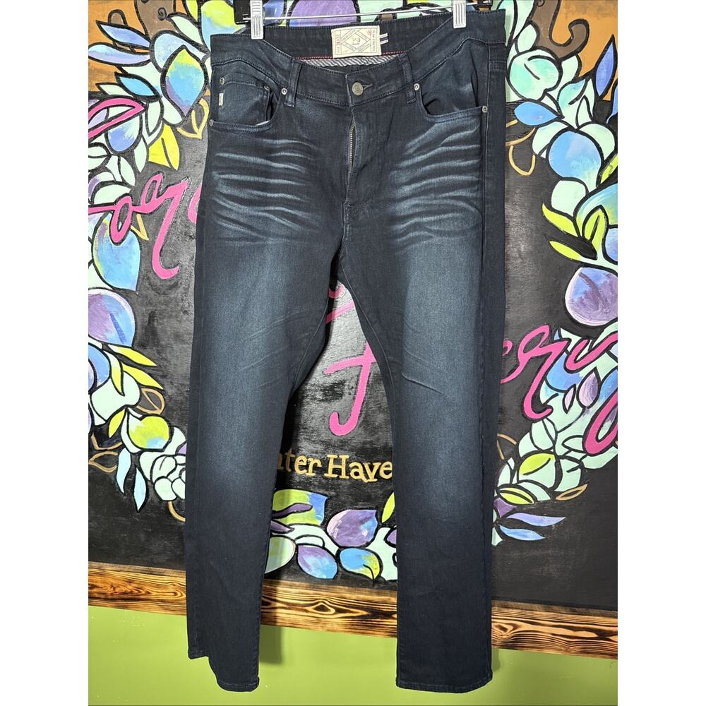 Men's Thread And Cloth Slim Straight Jeans, Dark Wash, 31x32